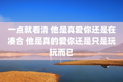 一点就看清 他是真爱你还是在凑合 他是真的爱你还是只是玩玩而已