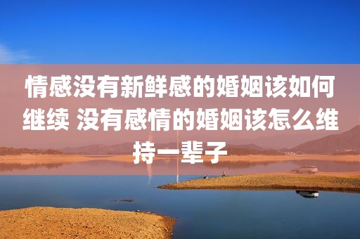 情感没有新鲜感的婚姻该如何继续 没有感情的婚姻该怎么维持一辈子