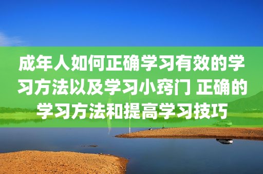 成年人如何正确学习有效的学习方法以及学习小窍门 正确的学习方法和提高学习技巧