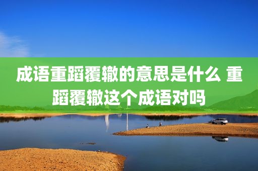 成语重蹈覆辙的意思是什么 重蹈覆辙这个成语对吗