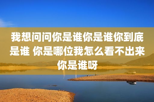 我想问问你是谁你是谁你到底是谁 你是哪位我怎么看不出来你是谁呀