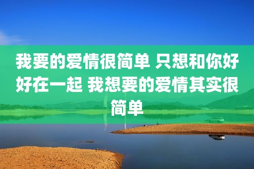 我要的爱情很简单 只想和你好好在一起 我想要的爱情其实很简单