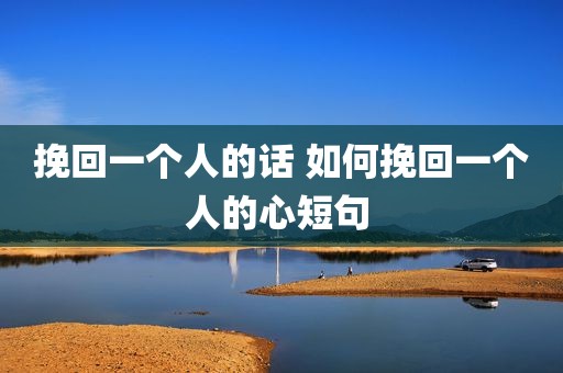 挽回一个人的话 如何挽回一个人的心短句 
