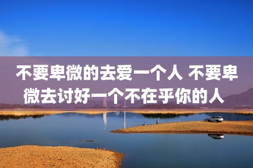 不要卑微的去爱一个人 不要卑微去讨好一个不在乎你的人 
