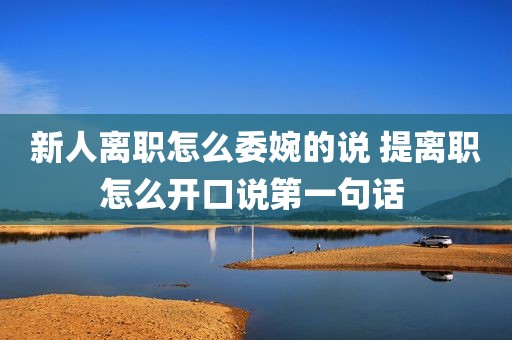 新人离职怎么委婉的说 提离职怎么开口说第一句话 