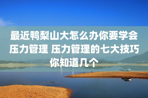 最近鸭梨山大怎么办你要学会压力管理 压力管理的七大技巧你知道几个
