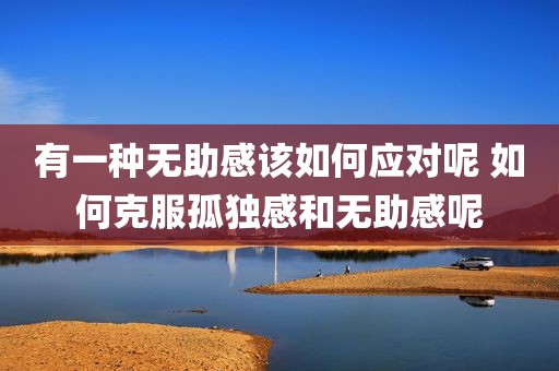 有一种无助感该如何应对呢 如何克服孤独感和无助感呢