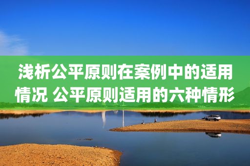 浅析公平原则在案例中的适用情况 公平原则适用的六种情形