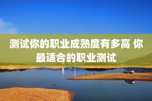 测试你的职业成熟度有多高 你最适合的职业测试