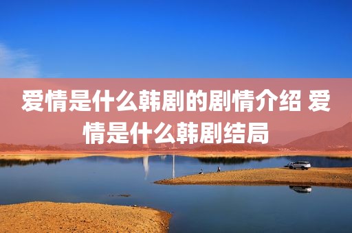 爱情是什么韩剧的剧情介绍 爱情是什么韩剧结局