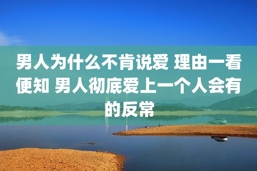 男人为什么不肯说爱 理由一看便知 男人彻底爱上一个人会有的反常