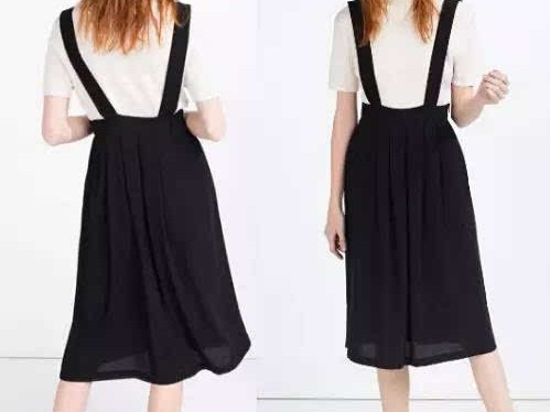 黑色背带裙上衣搭配全攻略 轻松穿出多面风格