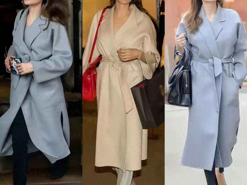 明星大衣穿搭秘诀：跟朱莉学穿长款大衣，告别打底裤，高级又时髦