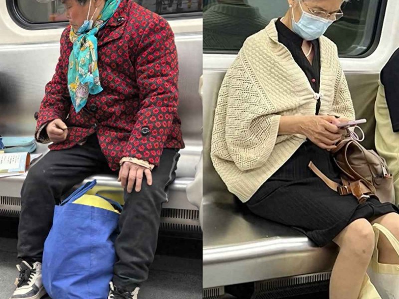 上海地铁奶奶穿搭大揭秘：会穿与不会穿，差距一眼便知！