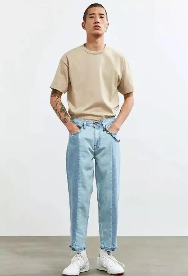 矮胖男士夏季穿搭攻略:裤子搭配显高瘦技巧 高腰穿搭示范