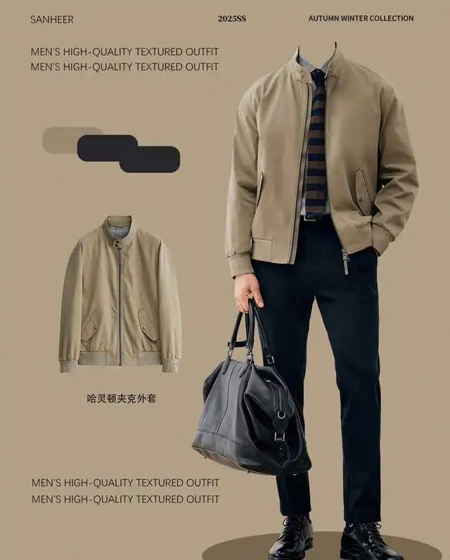 秋冬男生夹克穿搭指南：4套实用公式，通勤休闲轻松驾驭